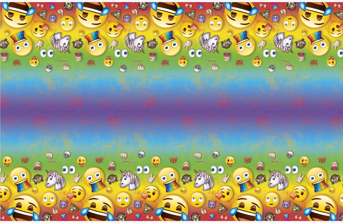 UNIQUE - Plastic Emoji Rainbow tafelkleed - Decoratie > Tafelkleden, placemats en tafellopers